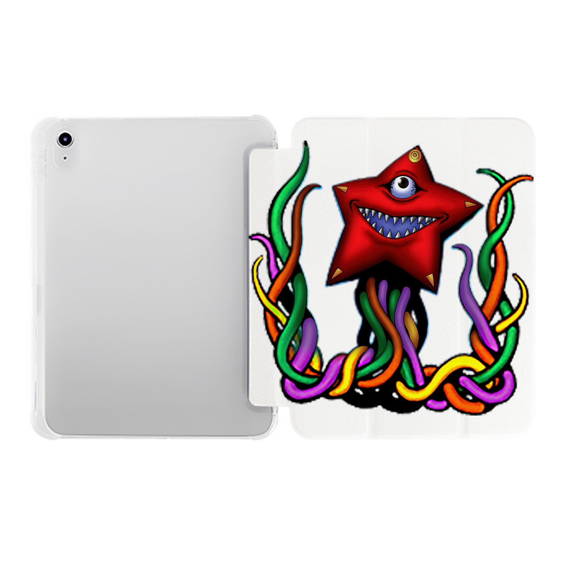 （画像用） 遊☆戯☆王 Yu-Gi-Oh! IPad ケース ペン収納付き 三つ折りスタンド PUレザー×シリコン 対応機種9.5/10.5/10.9インチ